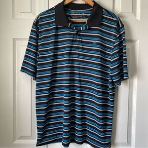 Men’s Ariat Tek Heat Series L Short Sleeve Polo Striped Shirt.   A177